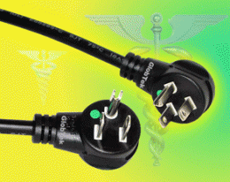 Conjunto de Cabo de Energia de Ângulo Direito de Grau Médico